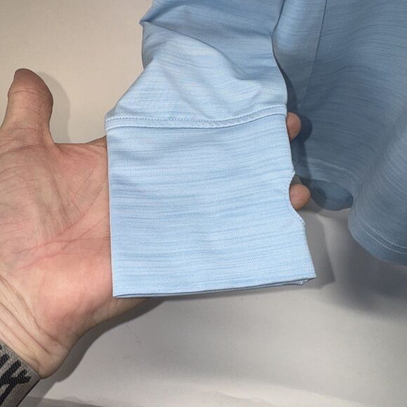 Ron Jon Performance Hoodie - L - UPF 50 Sun Protection Sky Blue Long Sleeve - Picture 5 of 11